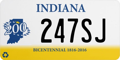 IN license plate 247SJ