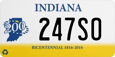 IN license plate 247SO