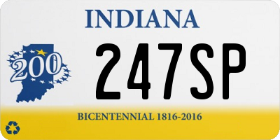 IN license plate 247SP