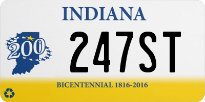 IN license plate 247ST