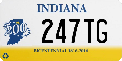 IN license plate 247TG