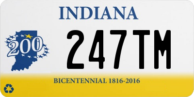 IN license plate 247TM