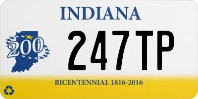 IN license plate 247TP