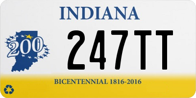 IN license plate 247TT