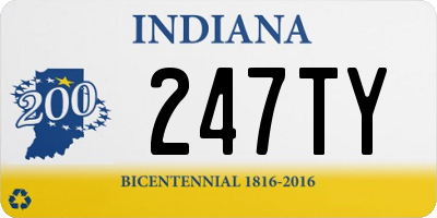 IN license plate 247TY