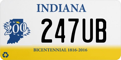 IN license plate 247UB