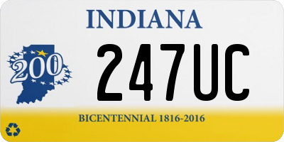 IN license plate 247UC