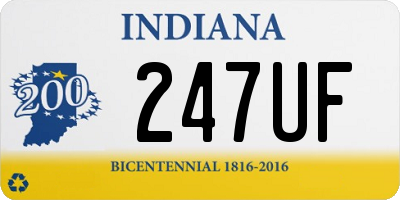 IN license plate 247UF