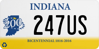 IN license plate 247US