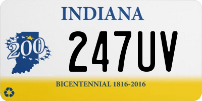 IN license plate 247UV