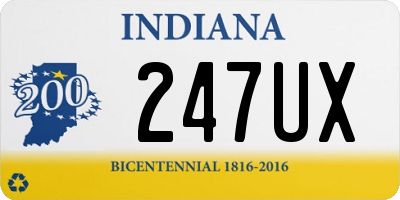 IN license plate 247UX