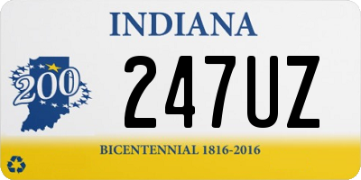 IN license plate 247UZ