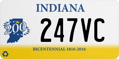 IN license plate 247VC