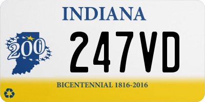 IN license plate 247VD