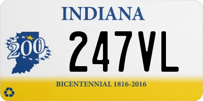 IN license plate 247VL