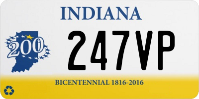 IN license plate 247VP