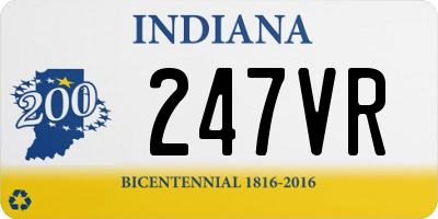 IN license plate 247VR