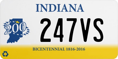 IN license plate 247VS