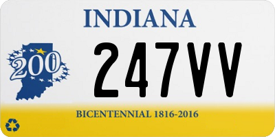 IN license plate 247VV