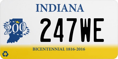 IN license plate 247WE