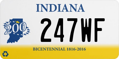IN license plate 247WF