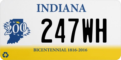 IN license plate 247WH