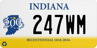 IN license plate 247WM