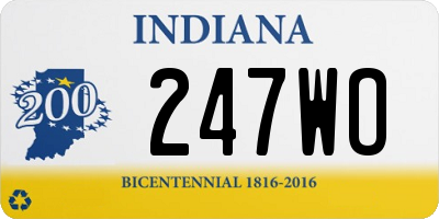 IN license plate 247WO