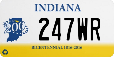 IN license plate 247WR