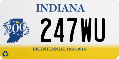 IN license plate 247WU