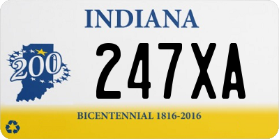 IN license plate 247XA