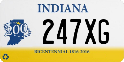 IN license plate 247XG