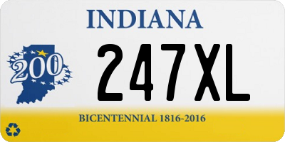 IN license plate 247XL