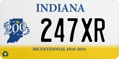 IN license plate 247XR