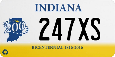 IN license plate 247XS