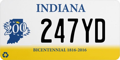 IN license plate 247YD