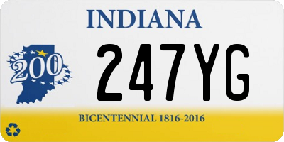 IN license plate 247YG