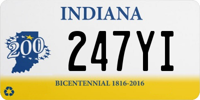 IN license plate 247YI