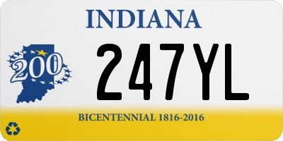 IN license plate 247YL