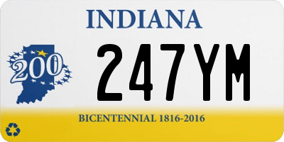 IN license plate 247YM