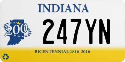 IN license plate 247YN