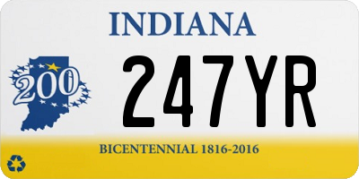 IN license plate 247YR
