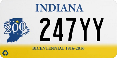 IN license plate 247YY