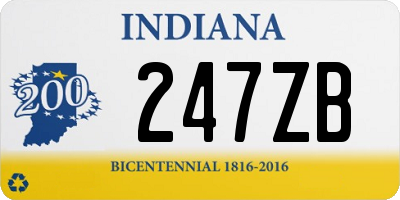 IN license plate 247ZB