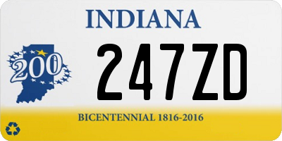 IN license plate 247ZD