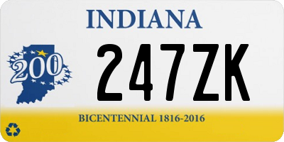 IN license plate 247ZK