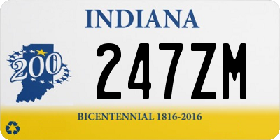 IN license plate 247ZM