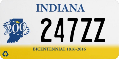 IN license plate 247ZZ