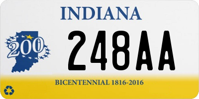 IN license plate 248AA