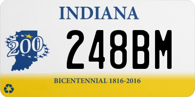 IN license plate 248BM